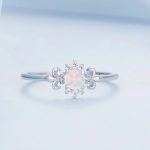 Ezüst gyűrű, opál, 6