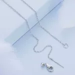 Ezüst nyaklánc színes pillangóval