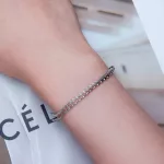 Ezüst karkötő, dupla 