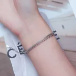 Ezüst karkötő, dupla 