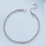 Ezüst karkötő, dupla 