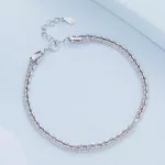 Ezüst karkötő, dupla 