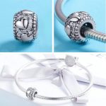 Ezüst charm szívekkel