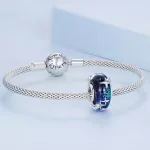 Ezüst charm, csillagos ég