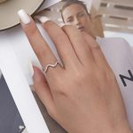 Ezüst gyűrű, absztrakt, 7