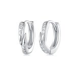 Ezüst fülbevaló csapos karika