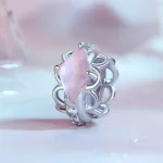 Ezüst charm, csipke