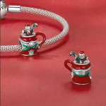 Ezüst charm, karácsonyi bögre