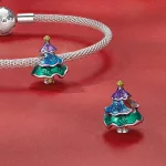 Ezüst charm, karácsonyfa