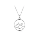 Ezüst nyaklánc, hegy medállal