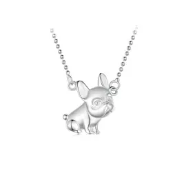 Ezüst nyaklánc bulldogmedállal