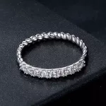 Ezüstgyűrű fonott mintával, 6-os méret
