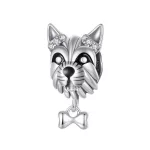 Ezüst charm, schnauzer