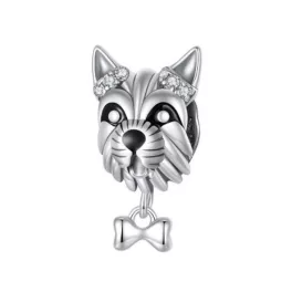Ezüst charm, schnauzer