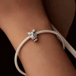 Ezüst charm, schnauzer