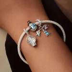 Ezüst charm, hóember