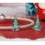 Ezüst charm, karácsonyfa