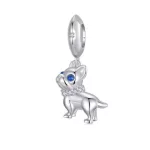 Ezüst charm, bulldog