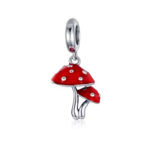Ezüst charm, gomba