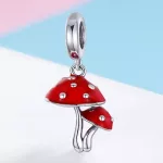 Ezüst charm, gomba