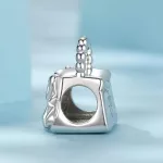 Ezüst charm, női táska
