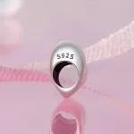 Ezüst charm, szív