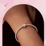 Ezüst charm, szív
