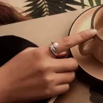 Ezüst gyűrű gyönggyel, állítható méret