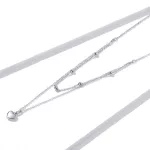 Ezüst nyaklánc szív medállal, ezüst