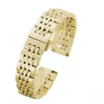 Nemesacél, pillangócsatos óraszíj, aranyszín, 20 mm