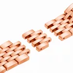 Nemesacél, pillangócsatos óraszíj, rosegold, 18 mm