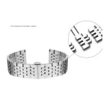 Nemesacél, pillangócsatos óraszíj, ezüstszín, 18 mm