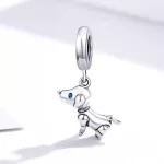 Ezüst charm, kiskutya