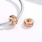 Ezüst charm, vintage, rosegold