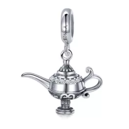 Ezüst charm, csodalámpás