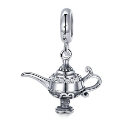 Ezüst charm, csodalámpás