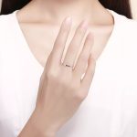 Ezüst gyűrű fekete szívvel, 8