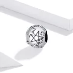 Ezüst charm, csillagos égbolt