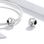 Ezüst charm, csillagos égbolt