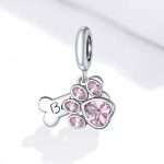 Ezüst charm, kutyamancs