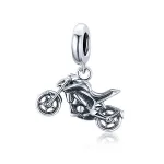 Ezüst charm, motorbicikli
