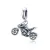 Ezüst charm, motorbicikli
