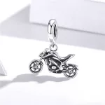 Ezüst charm, motorbicikli
