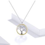 Ezüst nyaklánc, életfa medállal