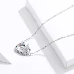 Ezüst nyaklánc, unikornis medállal