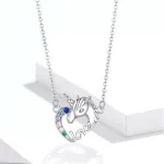 Ezüst nyaklánc, unikornis medállal