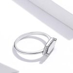 Ezüst női gyűrű, hatszögletű, 6