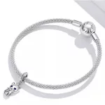 Ezüst charm, cica