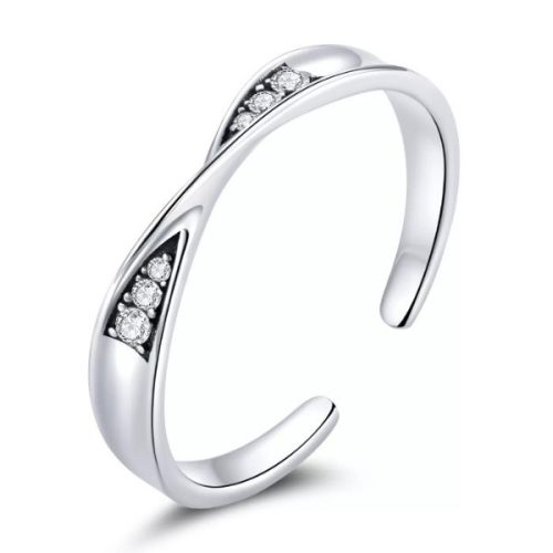 Ezüst női gyűrű, elegáns