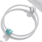 Ezüst charm,  kígyó